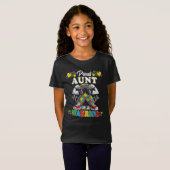 Proud Aunt of a Warrior Autism Awareness Puzzle T-shirt (Voorkant volledig)