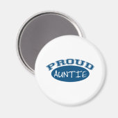 Proud Auntie (blauw) Magneet (Voorkant / Achterkant)
