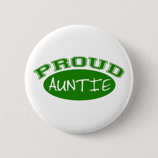 Proud Auntie (groen) Ronde Button 5,7 Cm (Voorkant)