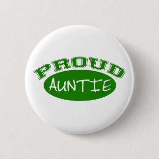 Proud Auntie (groen) Ronde Button 5,7 Cm