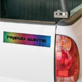 Proud Auntie regenboogbumper sticker (Op Truck)