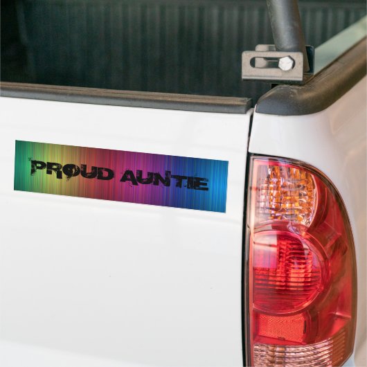 Proud Auntie regenboogbumper sticker (Op Truck)