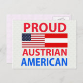 Proud Austrian American Briefkaart (Voorkant / Achterkant)