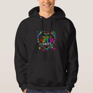Proud Autism Auntie Autism Awareness Support Famil Hoodie