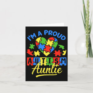 Proud Autism Auntie Awareness tante Autistic Niece Kaart