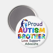 Proud Autism Brother Magneet (Voorkant / Achterkant)