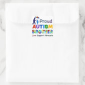 Proud Autism Brother Vierkante Sticker (Tas)