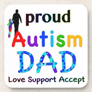 Proud Autism Dad Bier Onderzetter
