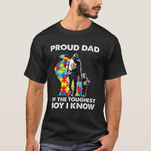 Proud Autism Dad-Father-Son Autism Awareness T-shirt