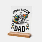 Proud Autism Dad Vintage Engraving Awareness Shirt (Angle)