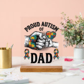 Proud Autism Dad Vintage Engraving Awareness Shirt (Mariage)