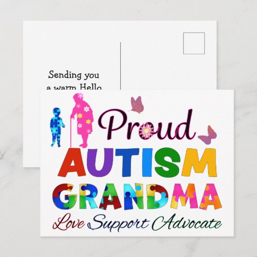 Proud Autism Grandma Briefkaart (Voorkant / Achterkant)