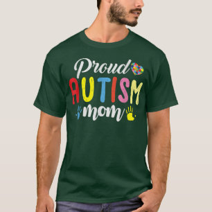 Proud Autism Mam Autism Puzzle Awareness ADHD Aut T-shirt