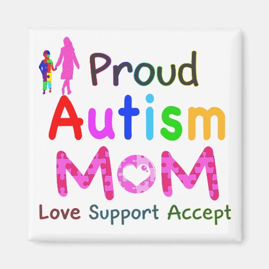 Proud Autism mama Magneet (Voorkant)