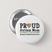 Proud Autism mama Ronde Button 5,7 Cm (Voorkant /achterkant)