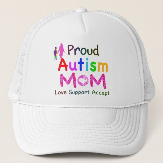 Proud Autism mama Trucker Pet (Voorkant)