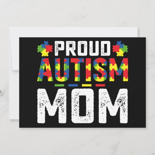 Proud Autism Mom Awareness Autistic Family Kaart (Voorkant)
