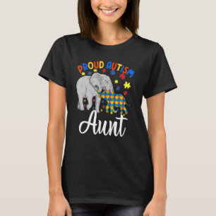 Proud Autism tante Autistic Nephew Niece Elephant T-shirt