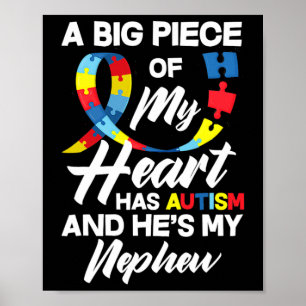 Proud Autism tante oom Autistic Nephew Autism Awa Poster
