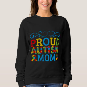 Proud Autisme mama Puzzle Heart Autisme Awareness Trui