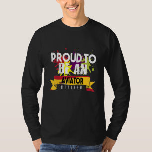 Proud aviator civil Professioneel werk T-shirt