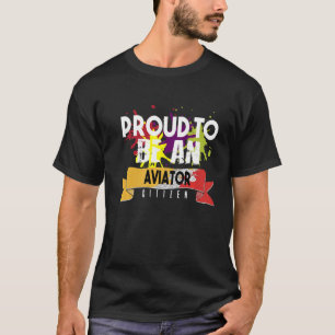 Proud aviator civil Professioneel werk T-shirt