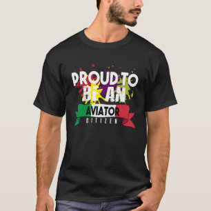 Proud aviator civil Professioneel werk T-shirt