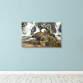 Proud Bald Eagle Canvas Afdruk (Insitu (Houten vloer))