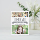 Proud Banner Afstuderen bedankkaart Briefkaart (Staand voorkant)