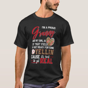 Proud Baseball Granny Baseball Family Matching T-shirt