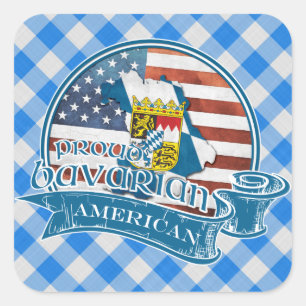 Proud Bavarian American Stickers