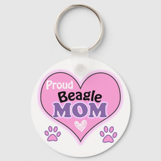 Proud Beagle Mam Sleutelhanger (Voorkant)