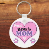 Proud Beagle Mam Sleutelhanger (Voorkant)