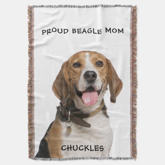 Proud Beagle Moeder Pet Foto Aangepast Deken (Voorkant Verticaal)