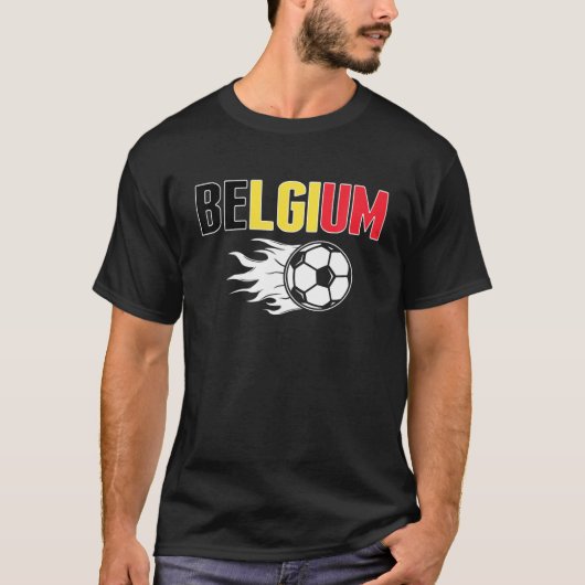 Proud Belgium Soccer Fans Jersey - Belgisch voetba T-shirt (Voorkant)