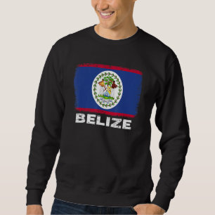 Proud Belize vlag ondersteunt Belizean People Mann Trui