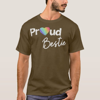 Proud Bestie Pride Beste vriend Ally Gay Pride T-shirt