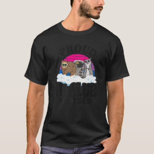 Proud Bi Club Member Opossum Raccoon Bisexual Flag T-shirt