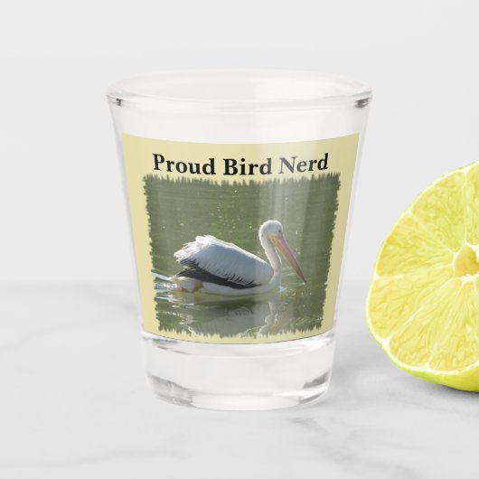 Proud Bird Nerd Pelican Foto Vogelhobbyvogelaar Shot Glas (Voorkant)