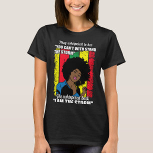 Proud Black African American Dames Black P.R. T-shirt