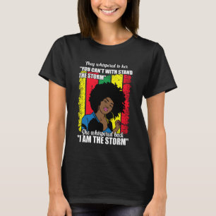 Proud Black African American Dames Black P.R. T-shirt