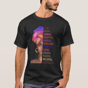 Proud Black Magic Afro Black Woman African Queen P T-shirt