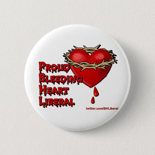 Proud Bleeding Heart Liberal Ronde Button 5,7 Cm (Voorkant)