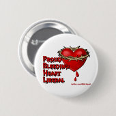 Proud Bleeding Heart Liberal Ronde Button 5,7 Cm (Voorkant /achterkant)