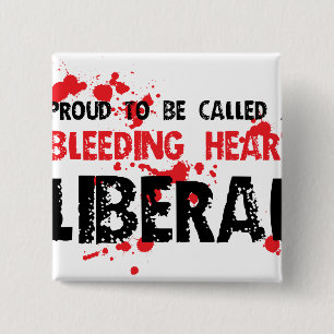 Proud Bleeding Heart Liberal Vierkante Button 5,1 Cm