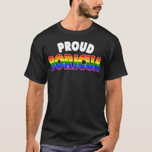 Proud Boricua Gay Pride LGBT Rainbow Puerto Rican T-shirt