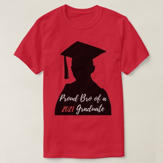 Proud bro van een 2021 afstuderen Funny Masters T-shirt (Design voorkant)