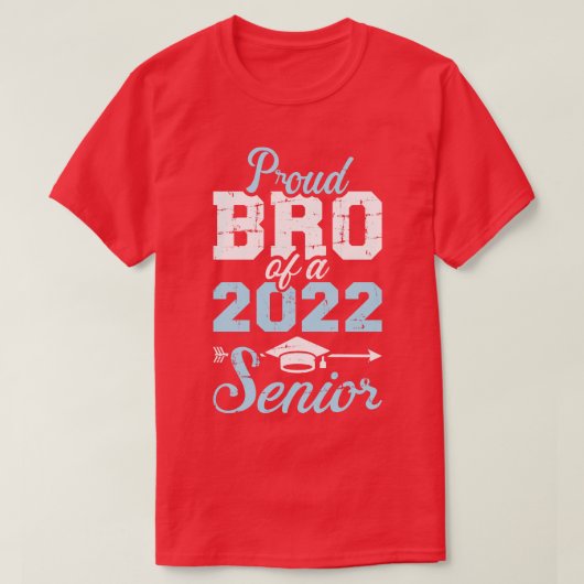 Proud bro van een 2022 hogere klasse afstuderen t-shirt (Design voorkant)