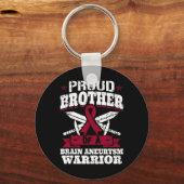 Proud broeder van een hersenaneurysm-warrior-aware sleutelhanger (Voorkant)