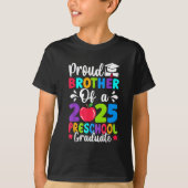 Proud Brother Class of 2025 Preschool Afstuderen T-shirt (Voorkant)